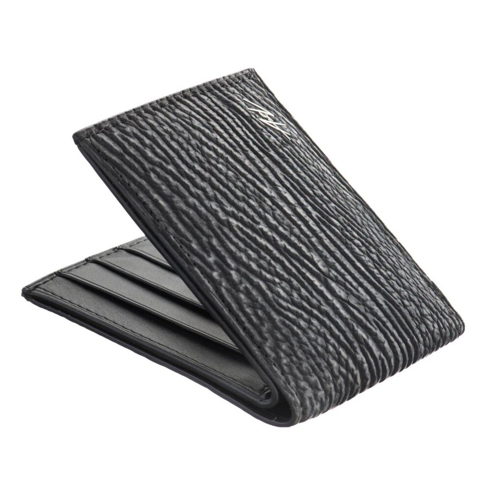 Authentic Shark Leather Wallet – Luxury Old Black Color